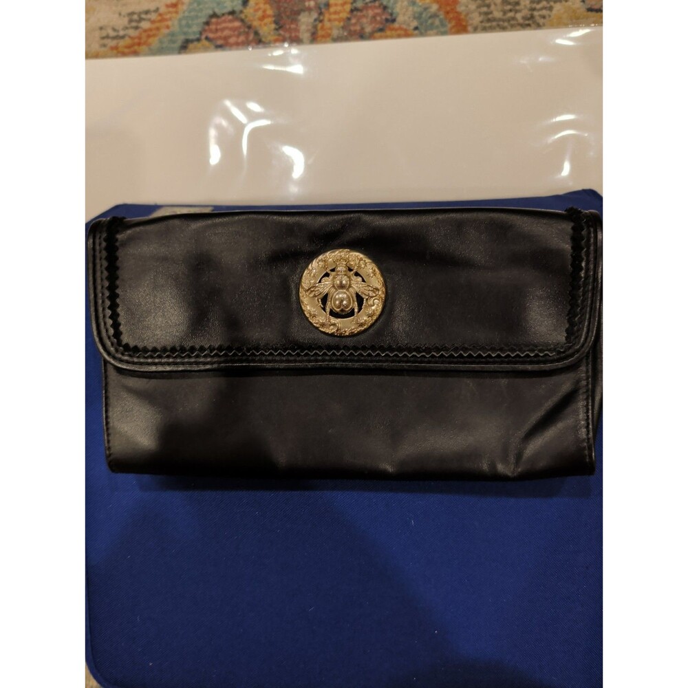 VTG "Miss Bouvier"Black Leather Clutch  #0350/1000#JackieKennenedyO-Abigal Riggs